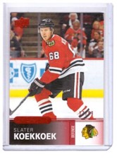 Slater Koekkoek 2019-20 Upper Deck Overtime Red Parallel Card #158 /99