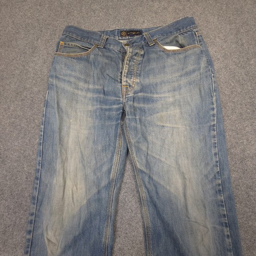 Henri lloyd Jeans Mens 34 Blue Straight Denim Cotton Button Fly easy fit Size 34 - Picture 5 of 17