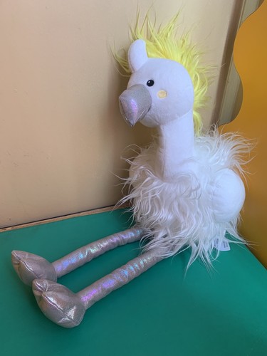 Animal Adventure Flooppy Plush 21" Crazy Ostrich Shiny Long - Legged Bird - Picture 11 of 17
