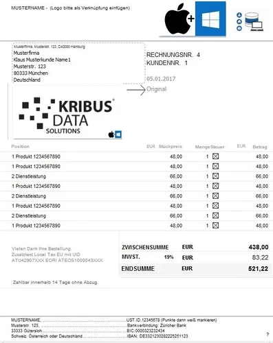 Rechnungs-Software Handwerker Gewerbe Rechnungsprogramm Kleinunternehmen Win Mac - Bild 12 von 18