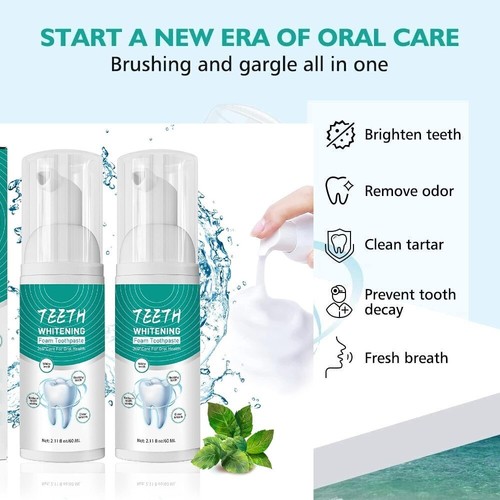 2 PCS Teethaid Mouthwash Whitening Toothpaste Foam Refreshing Breath Deep Clean - Picture 21 of 24