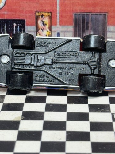 Vintage 1990 Matchbox White Rose Chevy Lumina Diecast Toy Exchange 1:66 - Picture 5 of 5