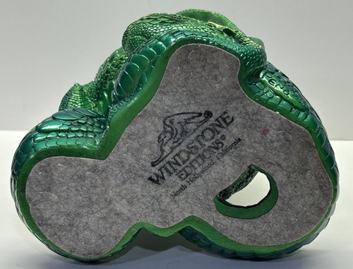 Windstone Editions 1986 Pena Green Blue 9" Male Dragon, Retired w/Tag NMint. A10 - Picture 11 of 15