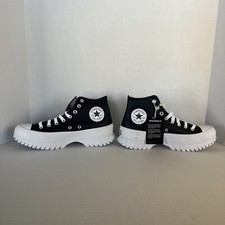 Converse Chuck Taylor All Star Lugged 2.0 Leather High Black White 8.5 M/10.5 W