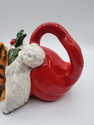 Blue Sky Clayworks Christmas Cat Teapot - Picture 4 of 14