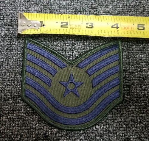 2 U.S AIR FORCE USAF TECHNICAL SERGEANT RANGABZEICHEN STREIFEN PATCHES groß neu - Bild 4 von 4