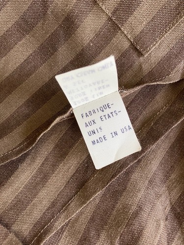 VINTAGE PERRY ELLIS X HOLT RENFREW 100% LINEN STRIPED BLAZER SPORTS JACKET 38R - Picture 14 of 17