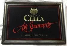 FRATILLI CELLA Wine Mirror Sign Anst Spumante Sparkling Wine