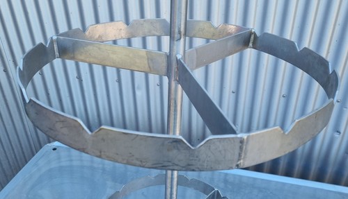 Wurstgehänge Fleischkarussell Edelstahl Rohrbahnhaken 3 Ringe Gehänge Metzger - Bild 4 von 5