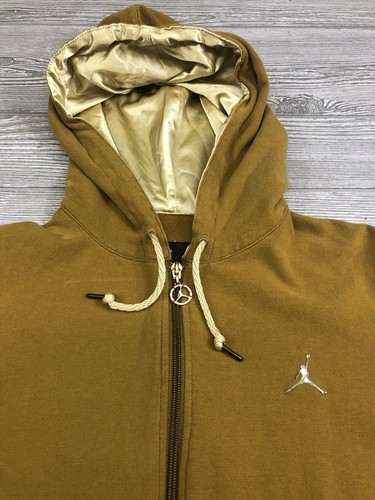 Nike Air Jordan Jacket Full Zip Girls Yellow Gold Hoodie Dri-Fit Size L ( 12-14) - Bild 4 von 12