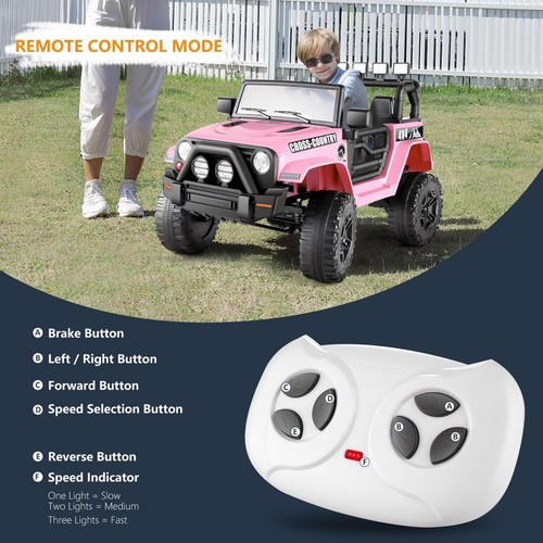 12V Electric Car for Kids, Ride On Car Truck w/ Remote Control Bluetooth, Music - Picture 49 of 67
