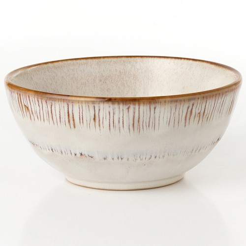Elegant and Modern Stoneware Dinnerware Set for Parties - Mocca Swirl, 16 Piece - Picture 3 of 8