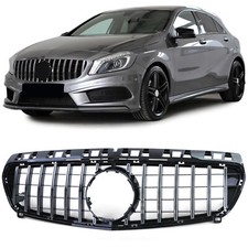Sport Kühlergrill Schwarz Glanz Chrom passend für Mercedes A Klasse W176 12-15