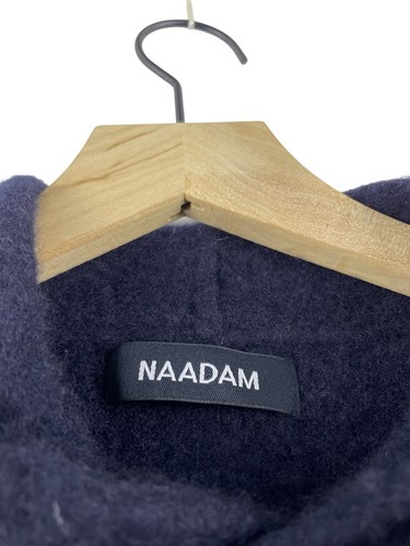 Naadam Women's Large 100% Cashmere Hooded Sweatshirt Black Old Money Neutral - Picture 4 of 8