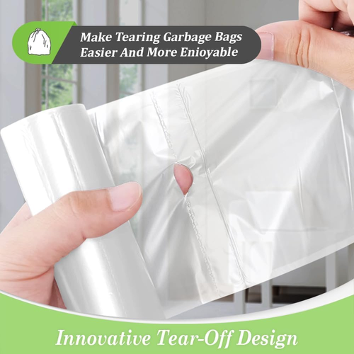 1.2 Gallon 80 Counts Strong Trash Bags Garbage Bags, Bathroom Trash Can Bin Line - Picture 3 of 7
