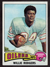 1975 Topps Football #166 Willie Rodgers RC - VG