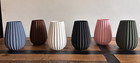 3D Printed Vase -  Ribbed Flower Vase - Dried Flower Vase - Ornamental Vase
