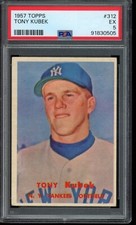 1957 Topps #312 Tony Kubek (RC) - PSA 5