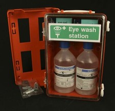 Deluxe Portable Eye wash cabinet fully stocked for Harsh environments station