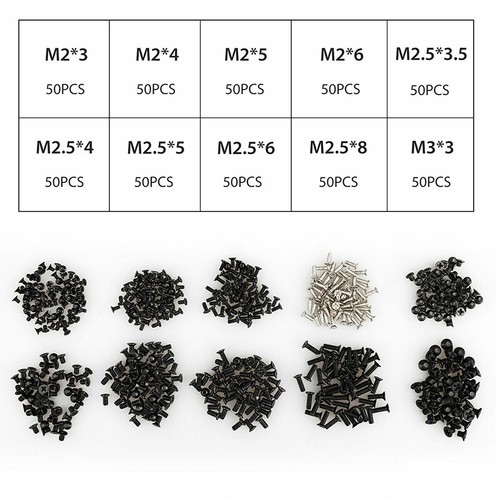 500pcs Laptop Notebook Computer Screw Kit Set For IBM HP Dell Lenovo Samsung BE - Afbeelding 5 van 10