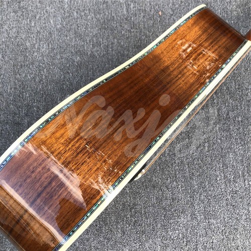 Custom 41 Inch D Style All Koa wood Acoustic Guitar Abalone Ebony Fingerboard - Picture 6 of 9