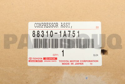 883101A751 Genuine Toyota COMPRESSOR ASSY, W/PULLEY 88310-1A751 | eBay