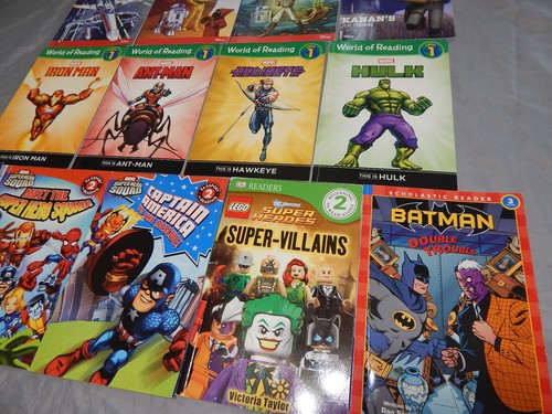 13 leveled readers STAR WARS marvel iron man hulk batman level 1 2 3 books lot - Picture 4 of 16