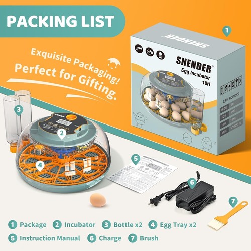 Egg Incubators for Hatching Eggs,18~36 Eggs for Chicken & Quail MSRP 89.99 NEW - Picture 6 of 9