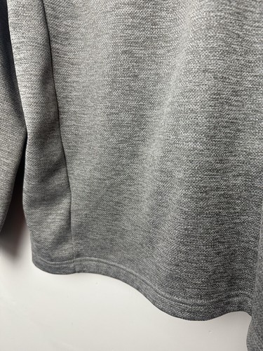 Orvis Bonded Mesh Fleece Full Zip Jacket Gray Navy Pockets Casual Outdoors L - Picture 15 of 17