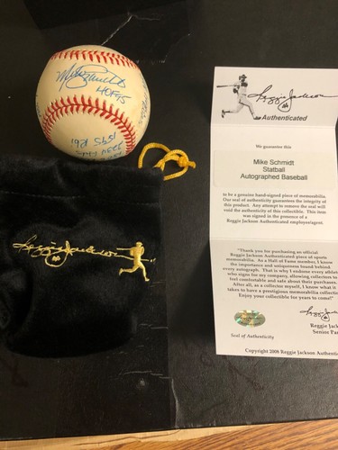 Autogramm Mike Schmidt 16 Stat Handgeschrieben Baseball Reggie.com signed  - Bild 1 von 8