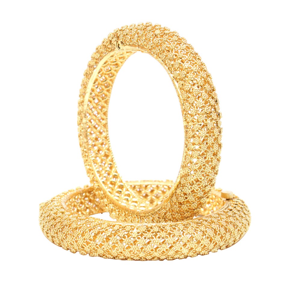 Indian Bollywood Jewelry Set Gold Plated Kada Bangle Bridal Women Polki