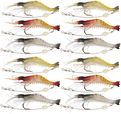 Soft Shrimp Lures Fishing Saltwater Luminous Shrimp Bait Set Fishing Lur - Picture 8 of 12