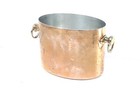 Mauviel France Oval Two Bottle Hammered Copper Wine Cooler Ice Bucket Champagne