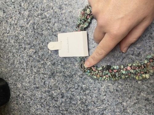 Hermoso collar de piedra azul declaración vacaciones  - Imagen 2 de 2