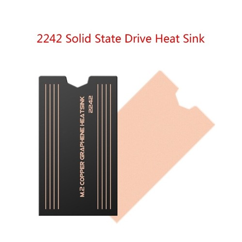 Metal Heat Sink for 2242 SSD, Metal Cooling Jackets Thermal Heat Shield - Photo 2/6