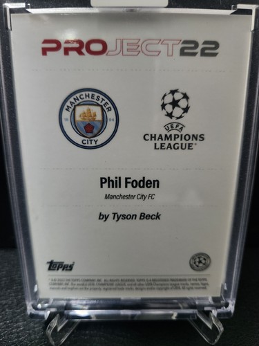 2022 Topps Project 22 Phil Foden (by Tyson Beck) card - Picture 2 of 2