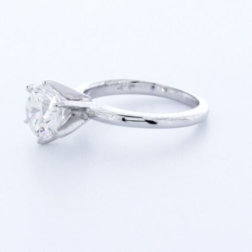 ANILLO SOLITARIO CLÁSICO DE 6 PUNTAS PLATINO CORTE REDONDO D/VS2 DIAMANTE NATURAL 2,3 QUILATES - Imagen 3 de 7