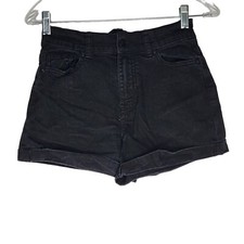 NoBo Women's Denim Jean Shorts Size 3 High Rise Black 5 Pocket 25x3