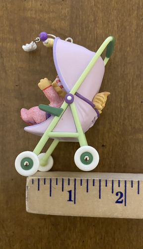 2003 Hallmark Keepsake My First Christmas Ornament Stroller Cat Kitten baby girl - Picture 7 of 11
