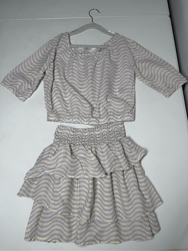 H&M Girls Purple Cream Blouse & Skirt Set See Description Size Top 12 Skirt 8/10 - Picture 7 of 13