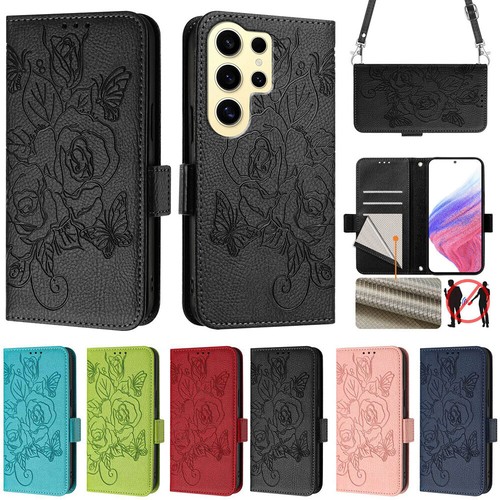 Schutzhülle mit Band Handyhülle Handy kette Hülle Leder Case Tasche zum Umhängen - Picture 3 of 24