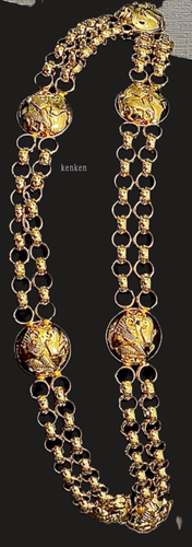 Salvatore Ferragamo CINTURÓN AUTÉNTICO cadena kenkenjp medalla collar gargantilla moneda de oro - Imagen 14 de 20