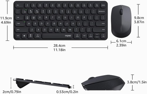 RAPOO Keyboard and Mouse Wireless - 9010M - Picture 4 of 8