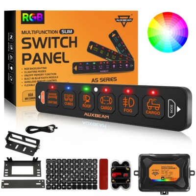 アクセサリー AUXBEAM SWITCH PANEL Auxbeam 8 Gang LED Switch Panel Kit (Two-Sided) — 4Runner