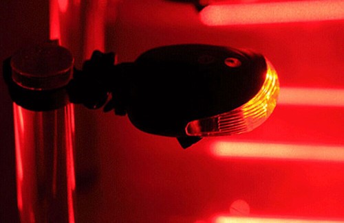 5 LED + 2 Laser Bike Bicycle Light Rear Tail Flashing Safety Warning Lamp Night - Bild 7 von 24