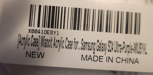 Wiaocit Acrylic Case for Samsung Galaxy S24 Ultra - Purple-NEW - Zdjęcie 3 z 6
