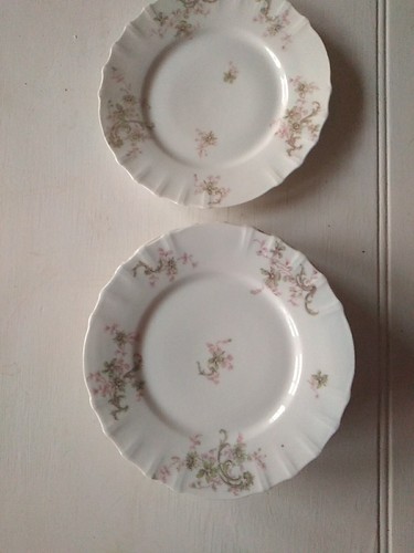 Theo Haviland Limoges France 5+1 Lunch Salad Plates purple flowers - Picture 8 of 13