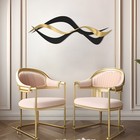 Luxury Wavy Design Metal Wall Art, Metal Wall Hanging, Modern Living Room Decor