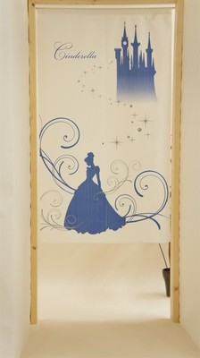 Japanese Noren Curtain Disney Cinderella Blue Made In Japan Ebay