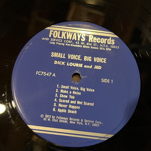 [CHILDREN/KIDS]~EXC LP~DICK LOURIE & JED~Small Voice, Big Voice~[1973~FOLKWAYS] - Picture 5 of 6